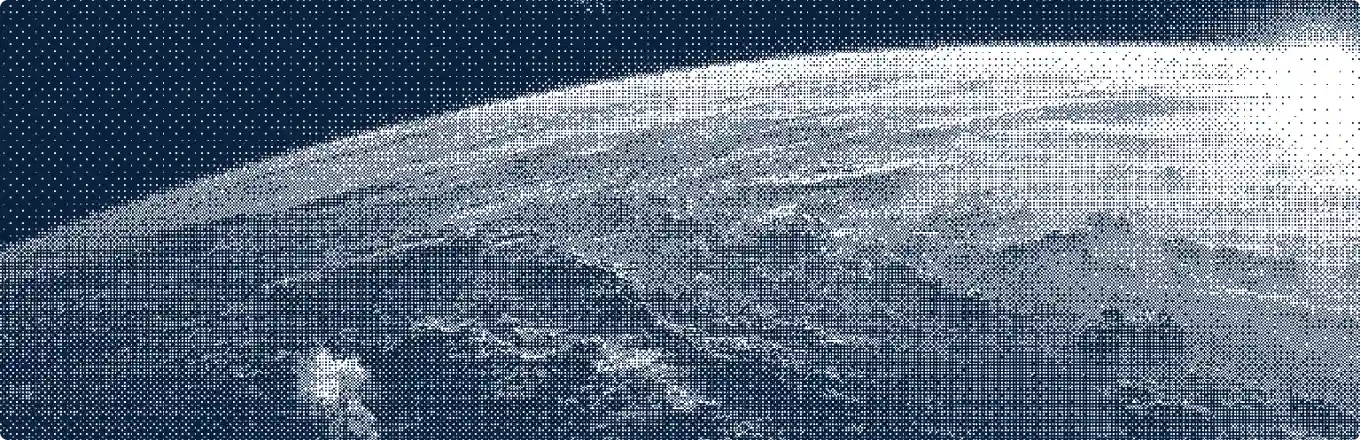 View of earth from space banner